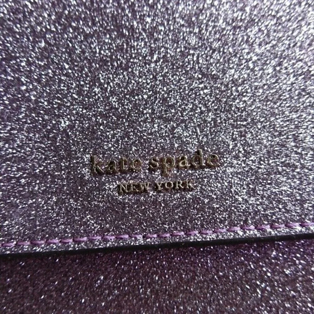 Kate Spade pink glitter clutch